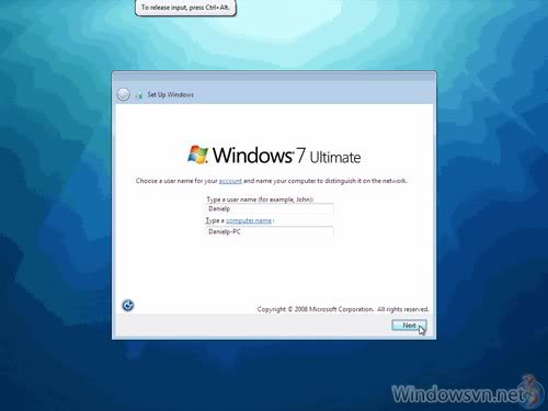 Installing win7 client 15