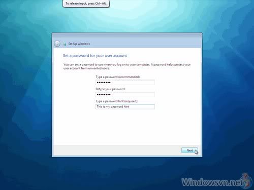 Installing win7 client 16